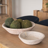 Nikita Set of 2 Large Light-Wash Reclaimed Wood Bowls from Mercana - Luna Furniture