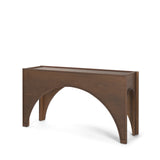 Laraya Dark Brown Wood Arched Console Table from Mercana - Luna Furniture