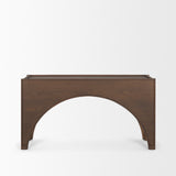 Laraya Dark Brown Wood Arched Console Table from Mercana - Luna Furniture