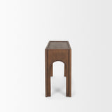 Laraya Dark Brown Wood Arched Console Table from Mercana - Luna Furniture