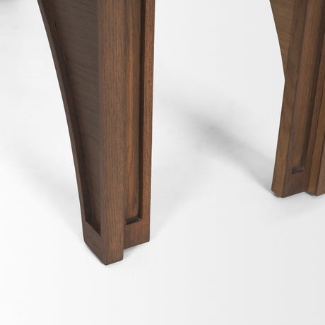 Laraya Dark Brown Wood Arched Console Table from Mercana - Luna Furniture