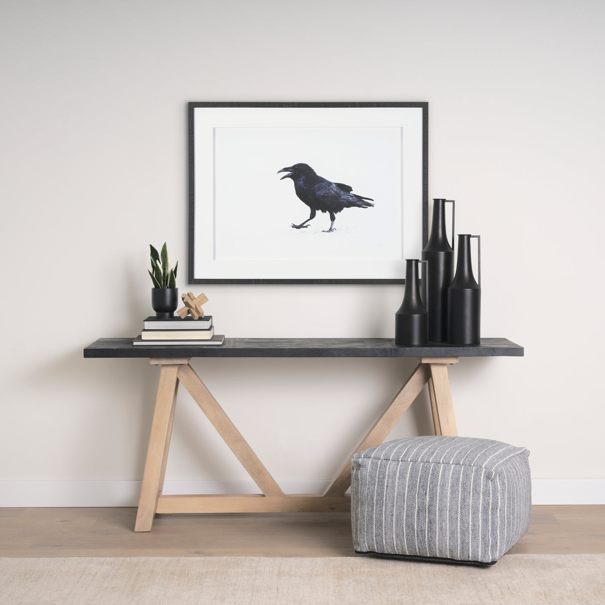 Aubrey Small 14.0H Black Iron Flower Vase from Mercana - Luna Furniture