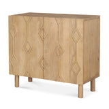 Heera Light Brown Diamond Motif w/ Shelf Accent Cabinet from Mercana - Luna Furniture