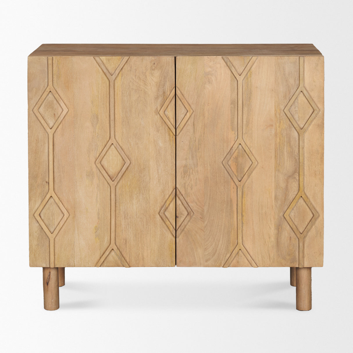 Heera Light Brown Diamond Motif w/ Shelf Accent Cabinet from Mercana - Luna Furniture