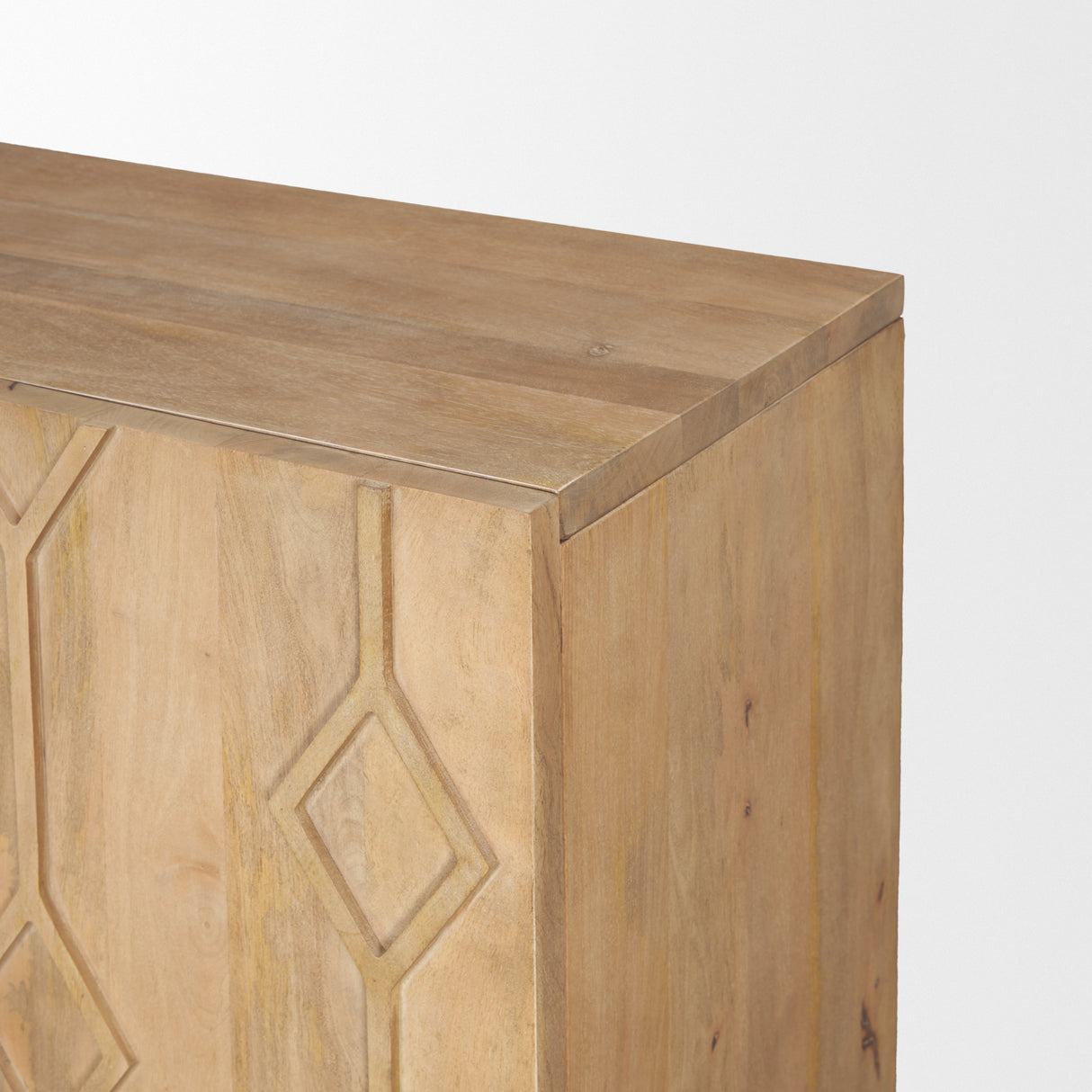 Heera Light Brown Diamond Motif w/ Shelf Accent Cabinet from Mercana - Luna Furniture