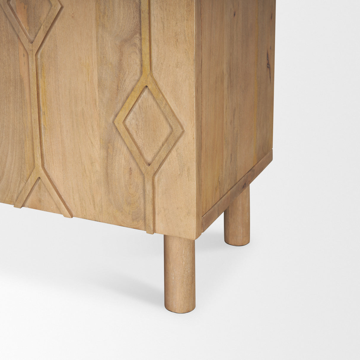 Heera Light Brown Diamond Motif w/ Shelf Accent Cabinet from Mercana - Luna Furniture