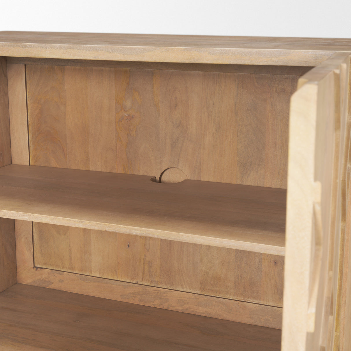 Heera Light Brown Diamond Motif w/ Shelf Accent Cabinet from Mercana - Luna Furniture