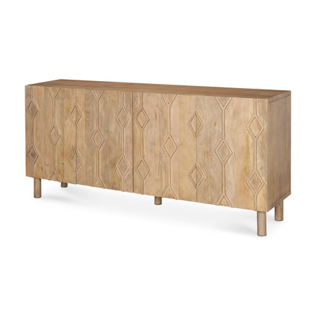 Heera Light Brown Diamond w/ Shelf Motif Sideboard from Mercana - Luna Furniture