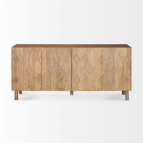 Heera Light Brown Diamond w/ Shelf Motif Sideboard from Mercana - Luna Furniture