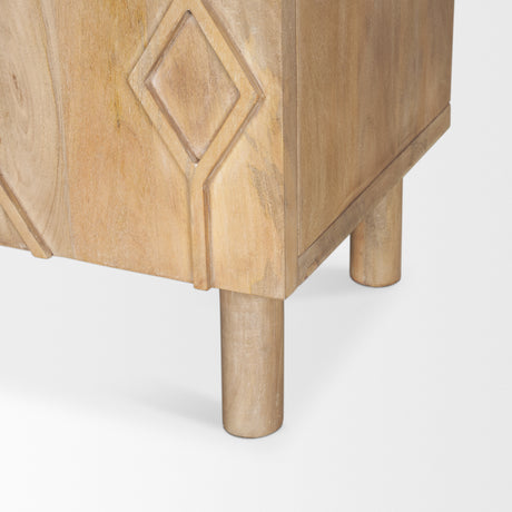Heera Light Brown Diamond w/ Shelf Motif Sideboard from Mercana - Luna Furniture