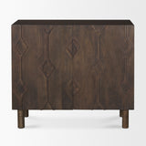 Heera Dark Brown Diamond Motif w/ Shelf Accent Cabinet from Mercana - Luna Furniture