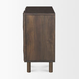 Heera Dark Brown Diamond Motif w/ Shelf Accent Cabinet from Mercana - Luna Furniture