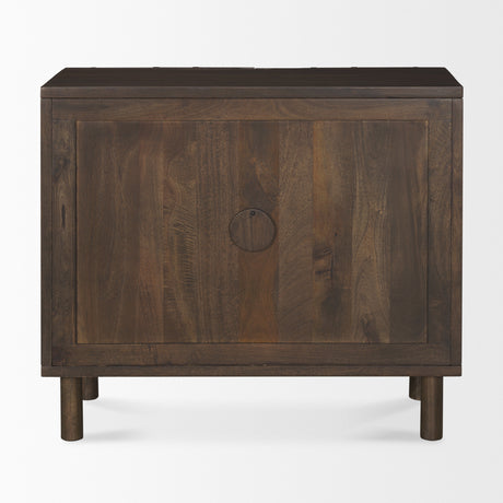 Heera Dark Brown Diamond Motif w/ Shelf Accent Cabinet from Mercana - Luna Furniture