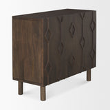 Heera Dark Brown Diamond Motif w/ Shelf Accent Cabinet from Mercana - Luna Furniture