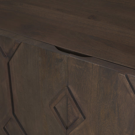 Heera Dark Brown Diamond Motif w/ Shelf Accent Cabinet from Mercana - Luna Furniture