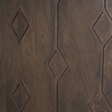 Heera Dark Brown Diamond Motif w/ Shelf Accent Cabinet from Mercana - Luna Furniture