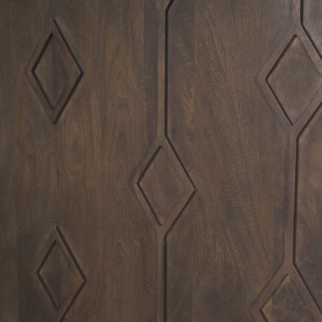 Heera Dark Brown Diamond Motif w/ Shelf Accent Cabinet from Mercana - Luna Furniture