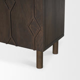 Heera Dark Brown Diamond Motif w/ Shelf Accent Cabinet from Mercana - Luna Furniture
