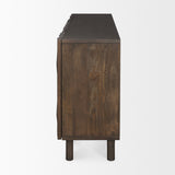 Heera Dark Brown Diamond Motif w/ Shelf Sideboard from Mercana - Luna Furniture