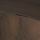 Heera Dark Brown Diamond Motif w/ Shelf Sideboard from Mercana - Luna Furniture