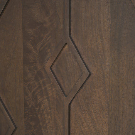 Heera Dark Brown Diamond Motif w/ Shelf Sideboard from Mercana - Luna Furniture