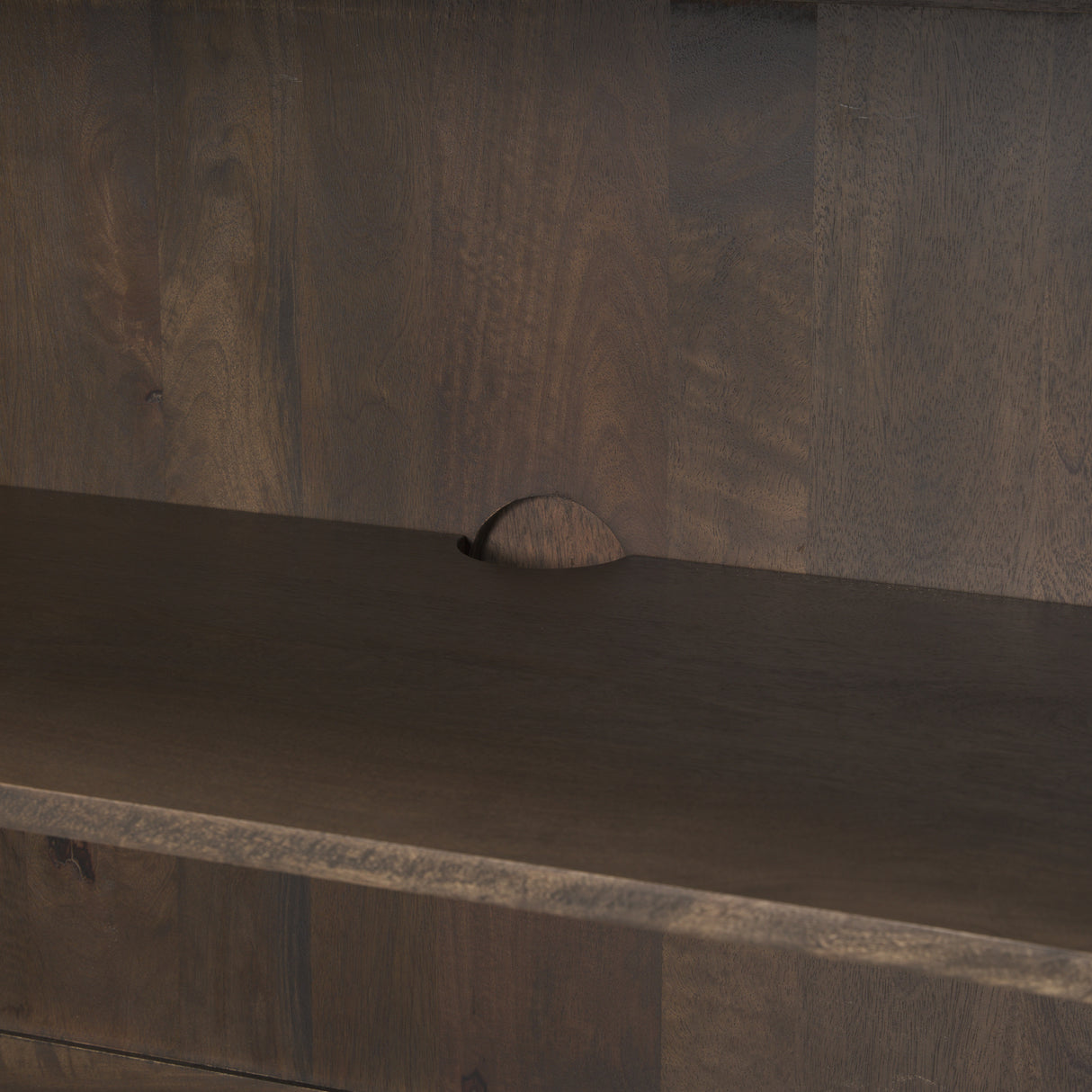 Heera Dark Brown Diamond Motif w/ Shelf Sideboard from Mercana - Luna Furniture
