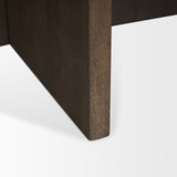 Bianca Dark Brown Wood w/ Marble Round Top Coffee Table from Mercana - Luna Furniture