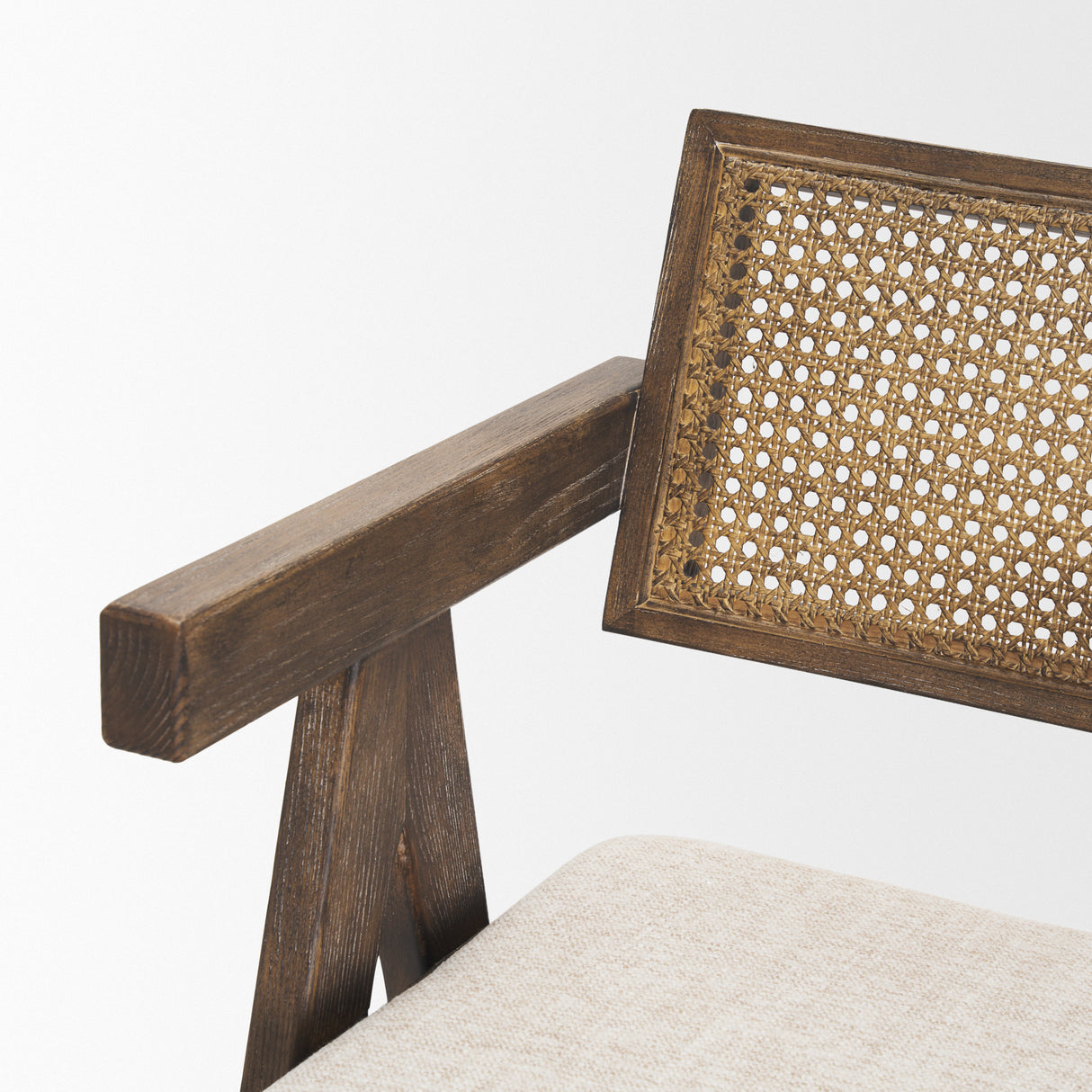 Indie Medium Brown Wood w/ Cane Bar Stool from Mercana - Luna Furniture