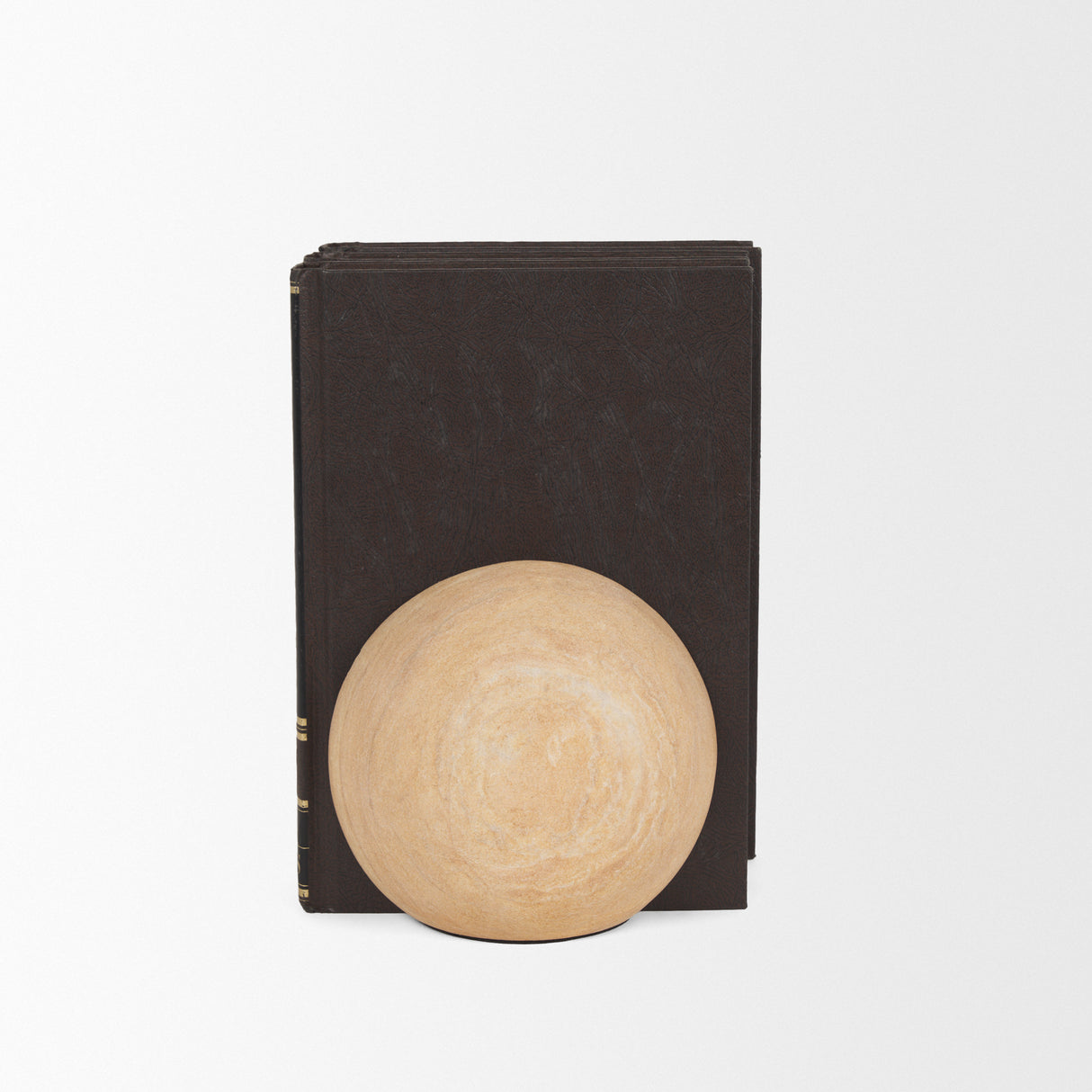 Rahmi Sandstone Orb Bookends from Mercana - Luna Furniture