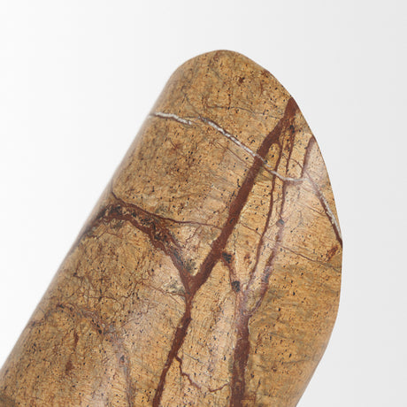 Rahima Brown Forest Marble Angled Bookends from Mercana - Luna Furniture