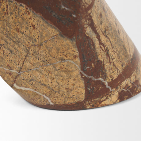 Rahima Brown Forest Marble Angled Bookends from Mercana - Luna Furniture