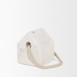 Raena White Marble House Door Stopper from Mercana - Luna Furniture