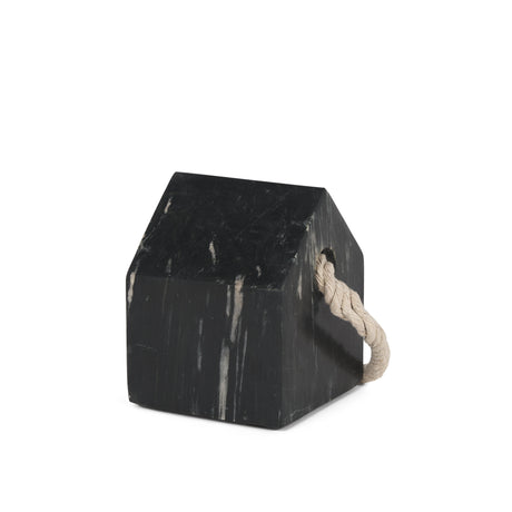 Raena Black Marble House Door Stopper from Mercana - Luna Furniture