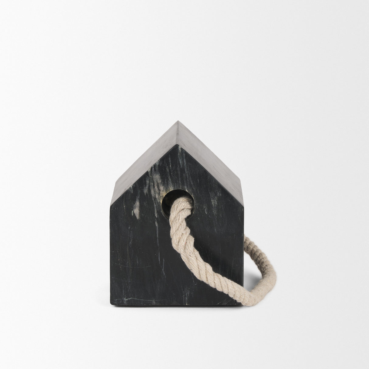 Raena Black Marble House Door Stopper from Mercana - Luna Furniture