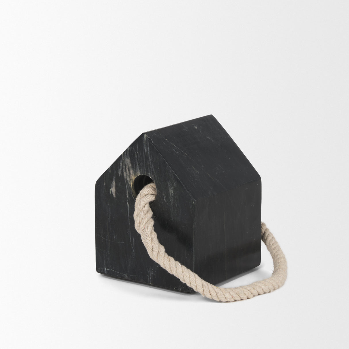 Raena Black Marble House Door Stopper from Mercana - Luna Furniture