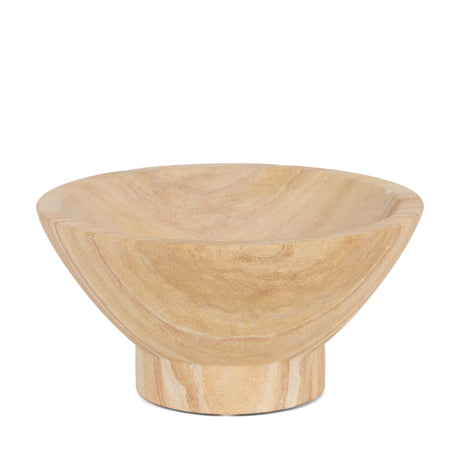 Ramira Beige Sandstone Decorative Pedestal Bowl from Mercana - Luna Furniture