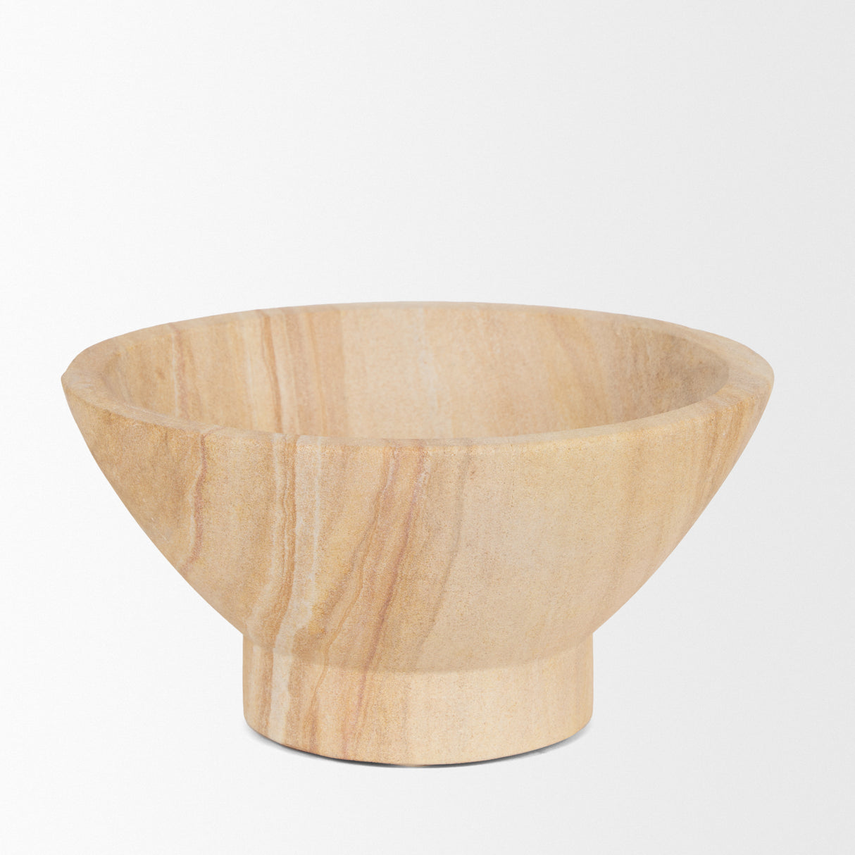 Ramira Beige Sandstone Decorative Pedestal Bowl from Mercana - Luna Furniture