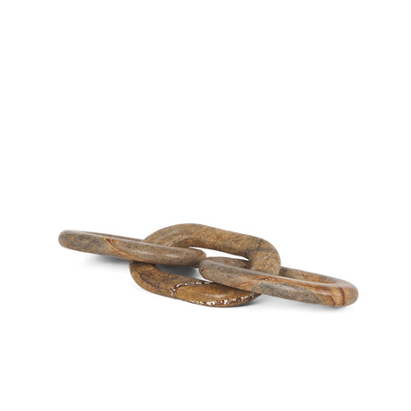 Reinir Red-Brown Marble Chain Link Decorative Object from Mercana - Luna Furniture