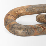 Reinir Red-Brown Marble Chain Link Decorative Object from Mercana - Luna Furniture