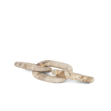 Reinir Beige Marble Chain Link Decorative Object from Mercana - Luna Furniture