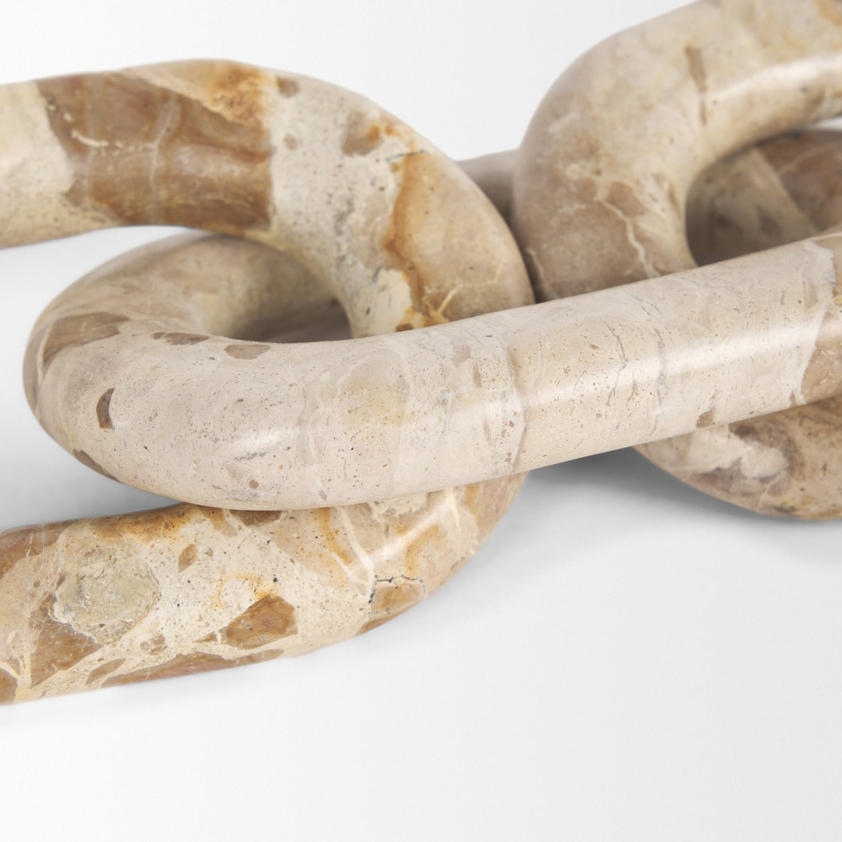 Reinir Beige Marble Chain Link Decorative Object from Mercana - Luna Furniture