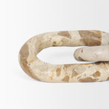 Reinir Beige Marble Chain Link Decorative Object from Mercana - Luna Furniture