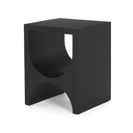 Sobi Matte Black Square Metal Side Table from Mercana - Luna Furniture