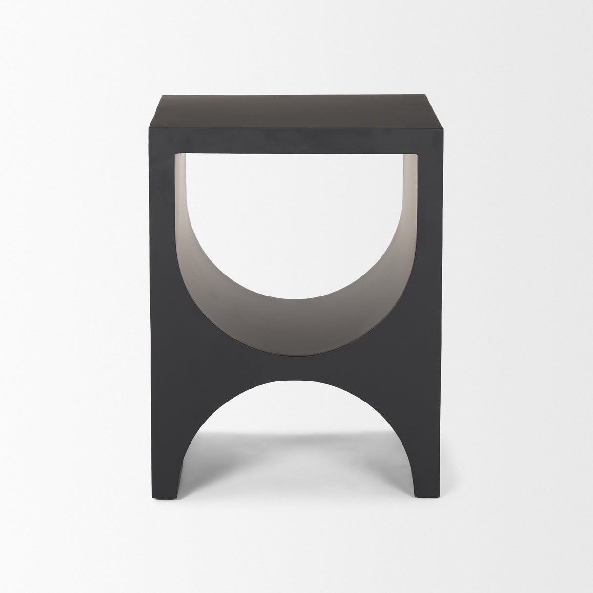 Sobi Matte Black Square Metal Side Table from Mercana - Luna Furniture
