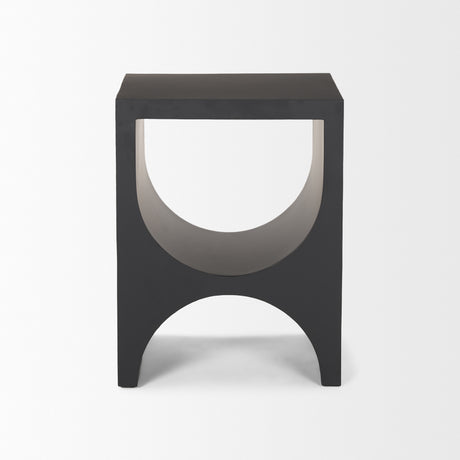 Sobi Matte Black Square Metal Side Table from Mercana - Luna Furniture