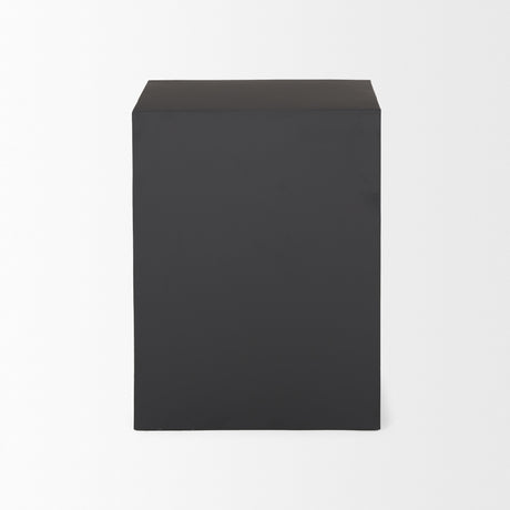 Sobi Matte Black Square Metal Side Table from Mercana - Luna Furniture