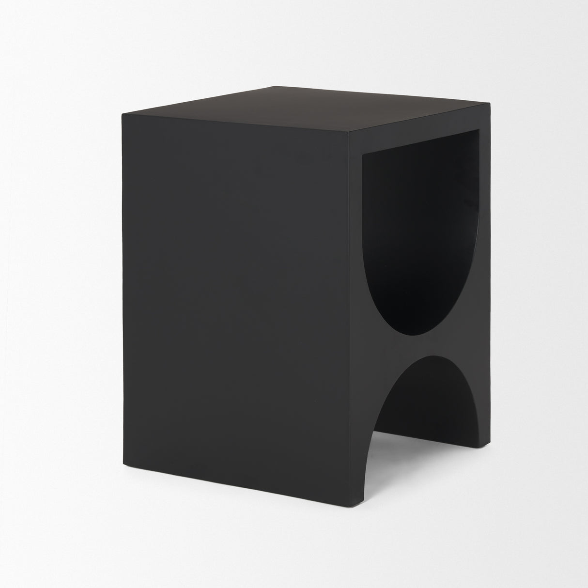 Sobi Matte Black Square Metal Side Table from Mercana - Luna Furniture