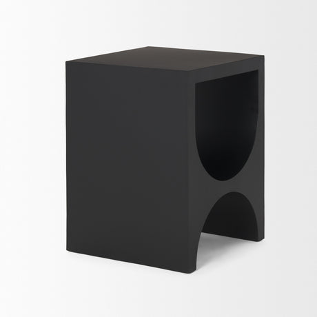 Sobi Matte Black Square Metal Side Table from Mercana - Luna Furniture