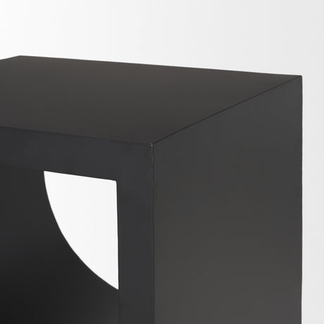 Sobi Matte Black Square Metal Side Table from Mercana - Luna Furniture