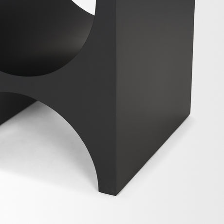 Sobi Matte Black Square Metal Side Table from Mercana - Luna Furniture